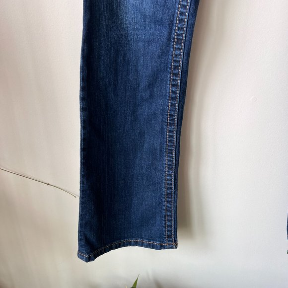 Gently Worn Harley-Davidson Jeans Low Rise Boot Cut Embroidered Y2K Medium Wash - Picture 9 of 15